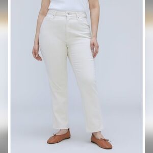 Everlane Cream Straight Leg Jeans